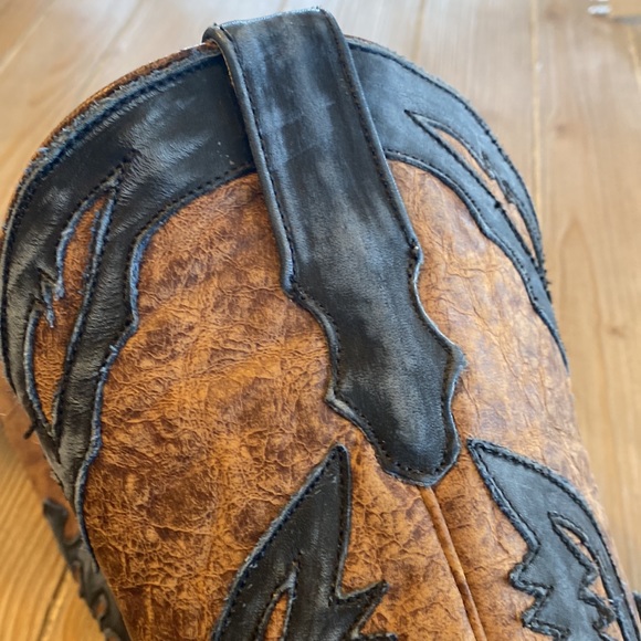 Corral Vintage Brown/Blue Tall Eagle Overlay Boots R2514 - Picture 8 of 15